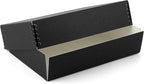 Lineco, 8x10 Museum Archival Storage Box, Drop Front Design with Metal Edge, Acid-Free, Preserveor for Photos, Documents, Crafts, DIY, Black