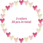 30pcs Heart Push Pins, Decorative Push Pin Pink Cute for Bulletin Fun Push Pins Thumb Tacks Decorative for Photo Wall, Feature Wall,Map, Bulletin Board, Office or Home