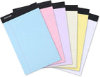 Mintra Office Legal Pads, ((Basic 6pk - (Pastel Set #2), 5in x 8in, Narrow Ruled))