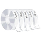 Ohayooz® Extra Strong Double Sided Tape Heavy Duty Removable 50FT, Clear Sticky Adhesive Nano Tape Tough Washable Waterproof Mounting Tape for Hanging Picture, Poster, Carpet, Photo Deco, Pack of 5