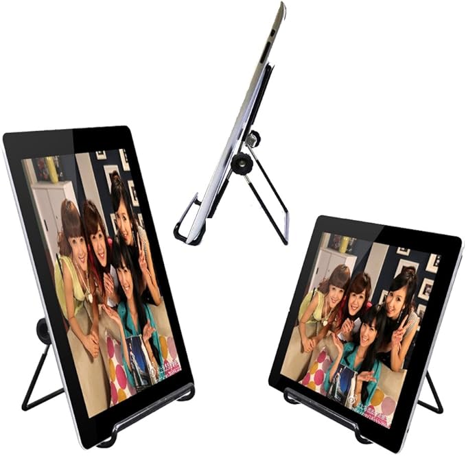 MOACC Tablet Holder Stand, Universal Multi-Angle Non-Slip Adjustable Holder Cradle for 9-12.9 inch Tablet PC, Pad (Black)