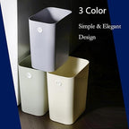 Halyuhn Rectanglar Small Trash Can 3 Pack, 3 Gallon/12 L Office Garbage Can Wastebasket, for Bedroom, Bathroom, Dorm, Kitchen, Under Sink, Under Desk, Plastic Trash Bin Garbage Bin– Green Grey Cream