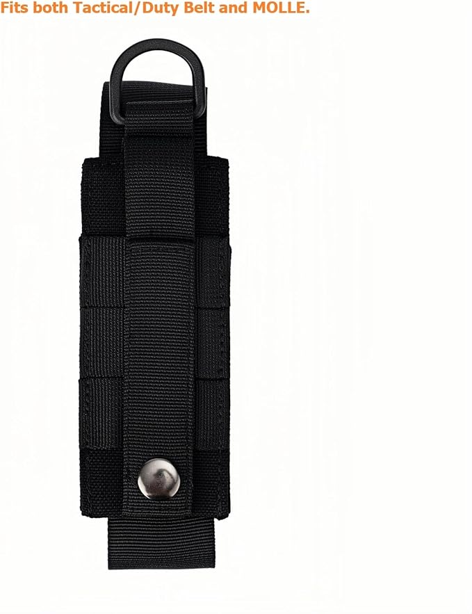 Tactical Flashlight Holster MOLLE Torch Holder MK4 OC/Mace Pepper Spray Canister Carrier EDC Flash Light Pouch Multitool Case with Strap&Snap Clip for Duty/Combat Belt Backpack Vest Chest Rig