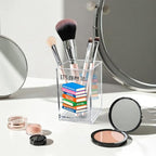 Vgrti It's Okay To Make Mistakes Acrylic Cosmetic Pencil Pen Holder Cup, Motivational Desk Organizer Accessory for Office School, Inspirational Quote Gifts for Women Book Lover Coworker Sister Teacher