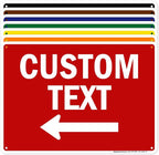 Custom Arrow,Custom Directional Sign, Left Arrow,10x14 Inches, 55 mil thick HDPE (high density polyethylene), Made in USA by My Sign Center