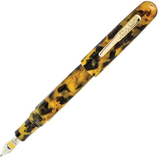 Conklin All American Fountain Pen in Tortoiseshell – Medium Nib, Vintage Design & Superior Craftsmanship – Ideal Gift for Professionals & Pen Collectors