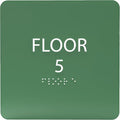 ADA CENTRAL SIGNS - 6" X6" Floor 5 Sign - ADA Compliant Tactile Graphics Grade 2 Braille Text Acrylic Wall Signs - Directional Assistance, Floor Number Safety Sign for Office, school Hospital, Apartment