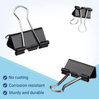 360 PCS Binder Clips Small – Mini Black Metal Paper Clamps, 0.6in/15mm Binder Paper Clips, Binder Clamps Set for Office Home School Supplies