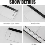 Office Desk Accessories 2pcs Multifunction Computer Monitor Memo Board - Transparent Computer Side Panel Memo Creative Monitor Side Panel with Phone Holder Suitable for Office Home Desktop