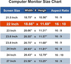 Pozlle 22 Inch Computer Privacy Screen Shield [2 Pack] for 16:10 Widescreen Desktop Monitor - Anti-Glare Blue Light Privacy Filter and Anti Spy Privacy Screen Protector Film