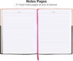 2026 Planner Calendar, 8"x10" : Includes 14 Months (November 2025 - December 2026) / 2026 Weekly Planner/Weekly Agenda/Monthly Calendar Organizer (Pink/Black)