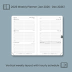 POPRUN Pocket Calendar 2026 (Small Size- 4'' x 6.25") Weekly and Monthly for Purse - Planner 2026 (Jan. 2026 - Dec. 2026) with Vegan Leather Soft Cover, Pen Holder and More - Burgundy Red