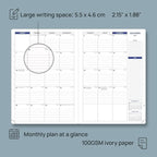 POPRUN Monthly Planner 2026-2027 (Large-8.25'' x 11.75''), 16 Months Calendar (Dec 2025-Mar 2027) Appointment Book with Stair Tabs, Inner Pockets, Pen Holder, PU Leather Softcover - Black