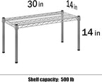 Regal Altair 14" Deep x 30" Wide x 14" Height Wire Shelving Kit | 1-Tier | NSF Commercial Storage Rack Unit