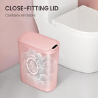 Cesun Motion Sensor Trash Can, 5 Gallon Automatic Bathroom Garbage Can with Lid, Touchless Smart Plastic Slim Wastebasket for Bathroom, Office, rv, Bedroom, Living Room, Pink