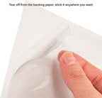 Clear Adhesive 3" x 5" Index Card Pockets With Top Open Loading, 50 Pack, Plastic Labels Holders for Storage Bins and Library, Ideal for Organizing and Protecting Your Cards