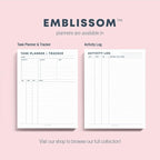 Task Planner & Tracker 8.5 x 11 Tear-Off 70 Sheet Planner Pad – Project Organizer with Time Log, Top Priority, Follow-Up – Notepad for Home & Office (White, Minimalist, 2 Pack)