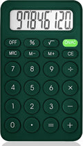 Cute Calculator, Basic Four Function for Teachers Students Basics Office, Small Handheld Calculators, 8 Digit with LCD Display, Sensitive Button, 5.5×3.2 inches Deep Green