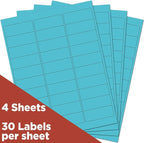 JAM PAPER Return Address Labels - Standard Mailing - 1 x 2 5/8 - Blue - 120 Shipping Labels/Pack