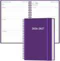 2026-2027 Planner - 18 Months Weekly & Monthly Planner from January 2026 - June 2027, Spiral Planners 2026-2027 with Elastic Closure, Inner Pocket, Medium 5.8" x 8.3", Purple