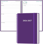 2026-2027 Planner - 18 Months Weekly & Monthly Planner from January 2026 - June 2027, Spiral Planners 2026-2027 with Elastic Closure, Inner Pocket, Medium 5.8" x 8.3", Purple