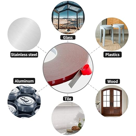 ToLanbbt Double Sided Tape Heavy Duty Waterproof Mounting Adhesive Tape Foam Tape for LED Strip Lights Home Decoration Office Decorations (108Ft x 0.47" x 0.03")