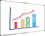 XBoard Magnetic Whiteboard 72 x 48 Inch | Giant Foldable Dry Erase White Board for Wall with Marker Tray 6' x 4' | Extra Large Aluminum Frame Folding Message Presentation Board