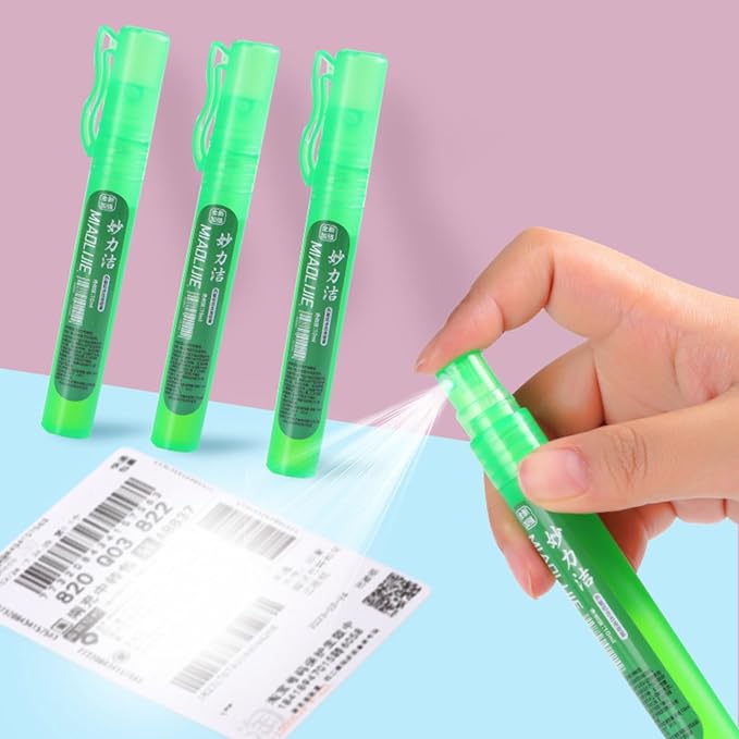 Liquid Paper Correction Fluid Pen, Green, 5.51 Inches, Quick-Drying Formula with Lanyard Attachment (Blue)