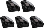 PATIKIL 5 Pcs Diamond Crystal Paperweight, 40mm / 1.57 Inch Crystal Paperweight Paper Weight for Home Office Desktop Table Decor Wedding Party Jewelry Ornaments, Black