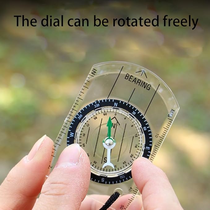 BOSOIRSOU 12pcs Orienteering Compass Set - Waterproof, Map Compass for Hiking, Backpacking, Camping, Kids, Travelling