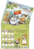 Lang Gnome Sweet Gnome 2026 Wall Calendar – 12-Month Calendar with Stapled Binding, Whimsical Gnome Artwork by Susan Winget, Linen-Embossed Paper, 13.4″ × 12″