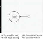 (2-Pack) Large Engineering Graph Paper - 22" x 17" Grid Paper, 100 Sheets/200 Pages, 4"x4" Grid Pad, Giant Drafting Pad Sketching Graph Paper for Engineer Architect Designer Mathematician Draftsman