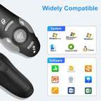 (2 Units) Wireless Presentation Clicker for PowerPoint, Wireless Presenter Remote with Laser Pointer Slide Clickers for Mac/Windows/Linux, Computer/Laptop, Google Slide/PPT/Keynote