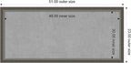 Amanti Art Silver Framed Magnetic Board 23x51 Oversize Vision Board for use with Magnets, 100% Metal Sheet to Display Items as Office Decor or for Home Organization in mudroom, Kitchen or Kids Room