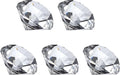PATIKIL 5 Pcs Diamond Crystal Paperweight, 30mm / 1.18 Inch Crystal Paperweight Paper Weight for Home Office Desktop Table Decor Wedding Party Jewelry Ornaments, Clear