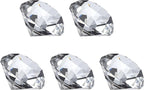 PATIKIL 5 Pcs Diamond Crystal Paperweight, 30mm / 1.18 Inch Crystal Paperweight Paper Weight for Home Office Desktop Table Decor Wedding Party Jewelry Ornaments, Clear