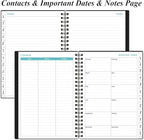 Daily Planner 2026 Full Page Per Day- 2026 Daily & Monthly Planner from January 2026 to December 2026, Day Planner 2026 with 12 Months Tabs, 6.4" x 8,5", Black