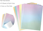 Pastel Gradient Paper Stationery, Aesthetic Paper 8.5 x 11 Inches, 60 Sheets, Colorful Writing Paper, Pretty Stationary Paper, Decorative Scrapbook Paper