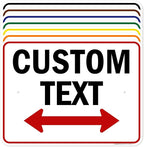 Custom Arrow,Custom Directional Sign, Two Way Arrow,18x24 Inches, Rust Free .063 Aluminum, Fade Resistant, Made in USA by My Sign Center