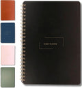 Merely Home | Ultimate Yearly, Daily, Weekly, Monthly Planner | 8.25" x 11.75" | To Do List Notebook for Work | Simple Design | Multiple Layouts | Academic Planner and Organizer Notebook (Black, Yearly Planner - Portrait)