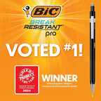BIC Break Resistant Pro with Shock-Absorption and Twist-Up Eraser, Mechanical Pencil, 2-Count