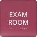 ADA CENTRAL SIGNS - 6" X6" Exam Room Sign - ADA Compliant Tactile Graphics Grade 2 Braille Text Acrylic Wall Signs - Educational Institution Directional Assistance Test Center Door Sign for Schools
