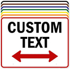 Custom Arrow,Custom Directional Sign, Two Way Arrow,36x48 Inches, Rust Free DiBound, Fade Resistant, Made in USA by My Sign Center