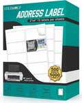 2”x4” Address Labels Shipping Mailing Labels for Printer Printable Sticker Labels White Matte 10-UP 500 Sheets for Office, Home