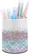 DIYYAO Personalize Sunflower Pattern Circular Pen Holder - Desk Pen Organizer Control Storage Box Makeup Brush Holder (F)