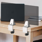 Sneeze Guard Support Clamp Partition Aluminum Adjustable Partition Support Acrylic Desk Divider Shield Privacy Panel Clamp For Clear Shield