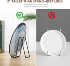 Plate Holder Large Display Stand - 2 Pack 12 Inch Oversized Plate Stands for Display Heavy Duty Artwork - Extra Big Metal Tabletop Easel for Decorative Platter | Picture Frame | Plaque | Book - Black