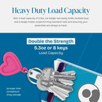 Will Well Badge Holders with Belt Clips for Securing onto Pockets and Purse Straps, with Retractable 27.5" UHMWPE Fiber Pull Cords, Strong Build with Fun Designs - 2-Pack, Heart Shape