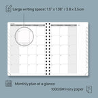 POPRUN 2026 Planner (Medium - 6.5'' x 8.5'') with Hourly Schedule, Vertical Layout - 2026 Weekly Calendar (Jan. 2026 - Dec.2026) for Time Management, Monthly Tabs, Spiral Bound, Soft Cover - Purple