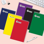 Rosmonde Steno Pads Spiral 6x9 24 Pack, Gregg Ruled Steno Pad, Assorted Colors, 80 Sheets (160 Pages), Bulk B2B Value Pack, Long Lasting, Bulk Steno Notebooks Top Spiral Steno Book for Office & Home